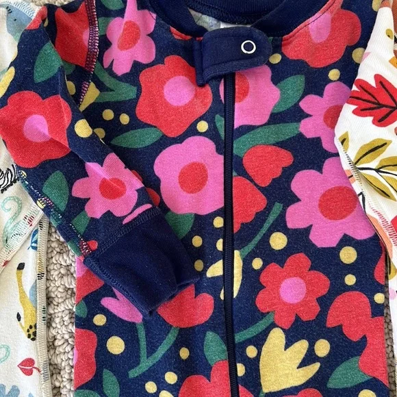 Hanna Andersson Baby Zip Sleeper Pajamas — Set of Four (4), Size 18-24M (80cm)